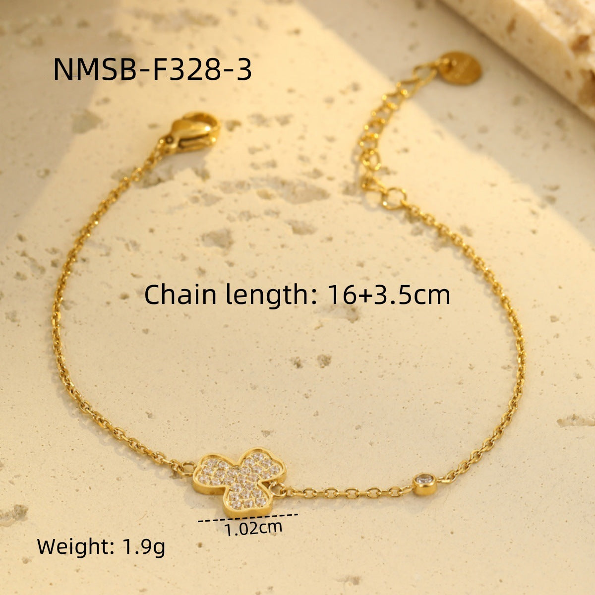 Minimalist Floral Dog Paw Stainless Steel Plated Bracelet for Women with Geometric Design and Luxury Finish