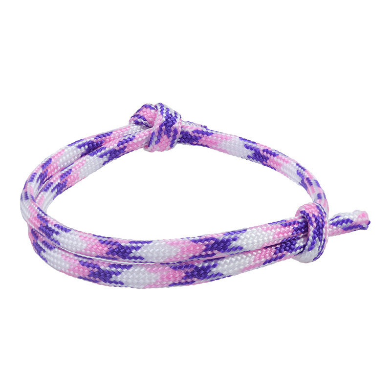 Fashion Geometric Star Pattern Woven Friendship Bracelet Adjustable Cord Handmade Gift for Teens Unisex