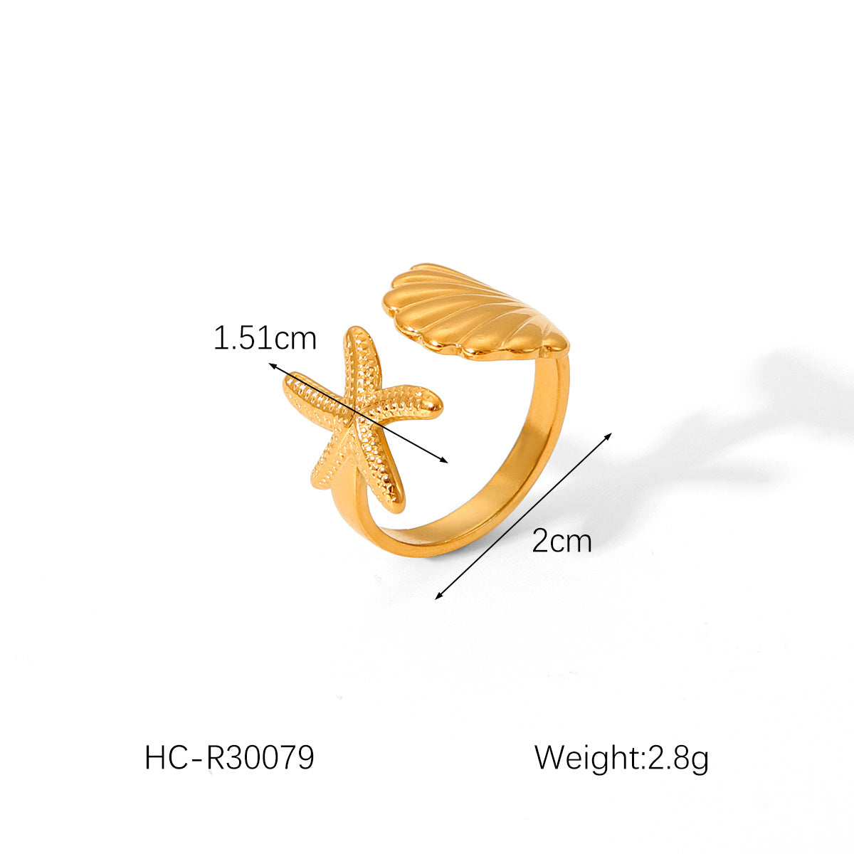 Ins Style Butterfly Flower Heart Open Ring for Women in Stainless Steel with Plated Finish