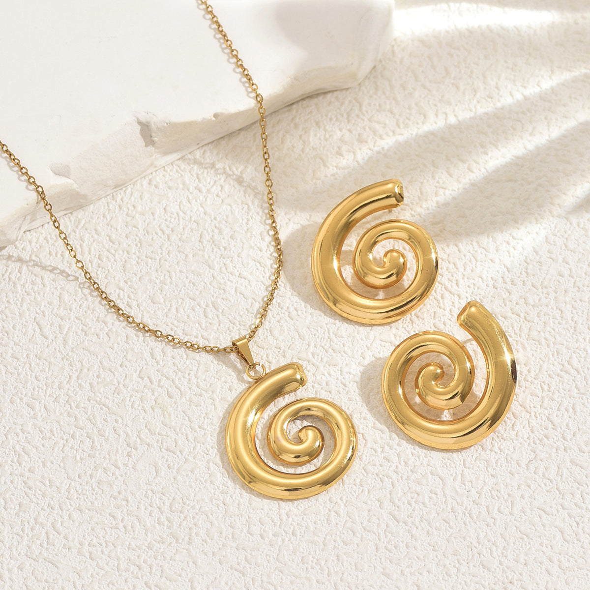 Juego de collar con colgante de círculo geométrico estilo gótico con pendientes para mujer, joyería chapada en aleación