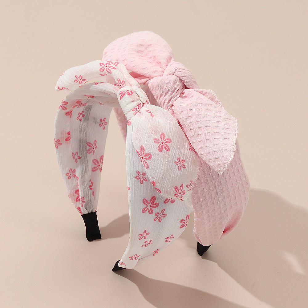 Cerchietto Principessa con Fiocco Grande per Bambine Realizzato in Tessuto con Design a Forma di Farfalla, Accessorio per Capelli per Bambini Carino e Minimalista
