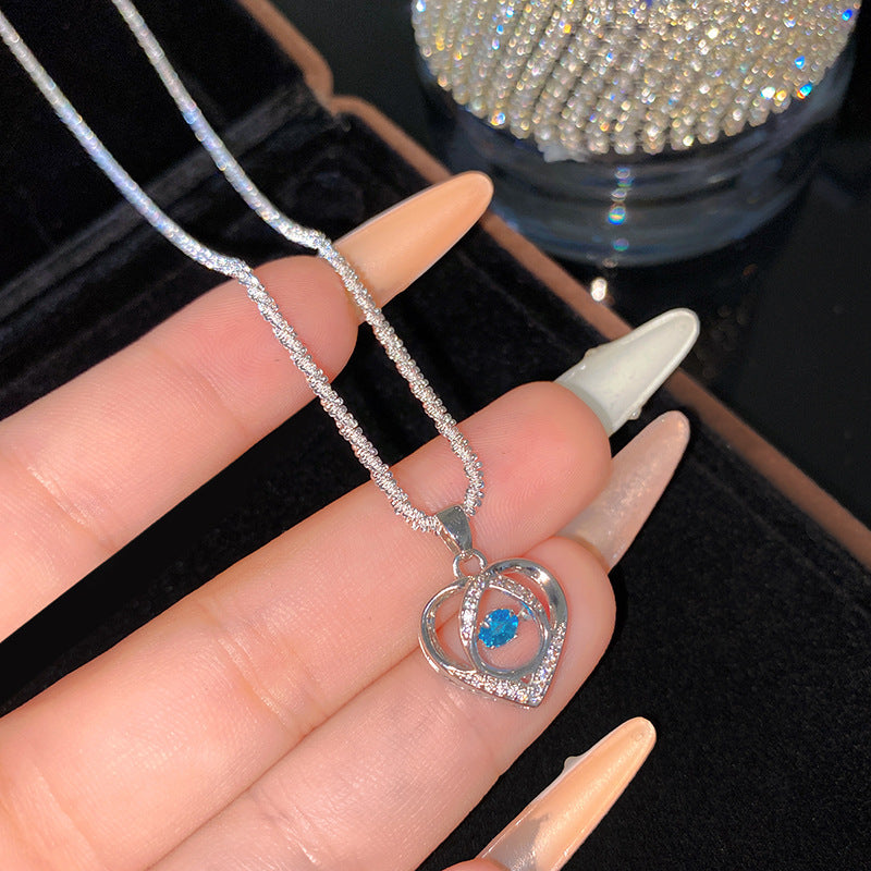 Sweet Sporty Titanium Steel Plated Necklace with Animal Brass Pendant, Cubic Zirconia and Pearl Inlay