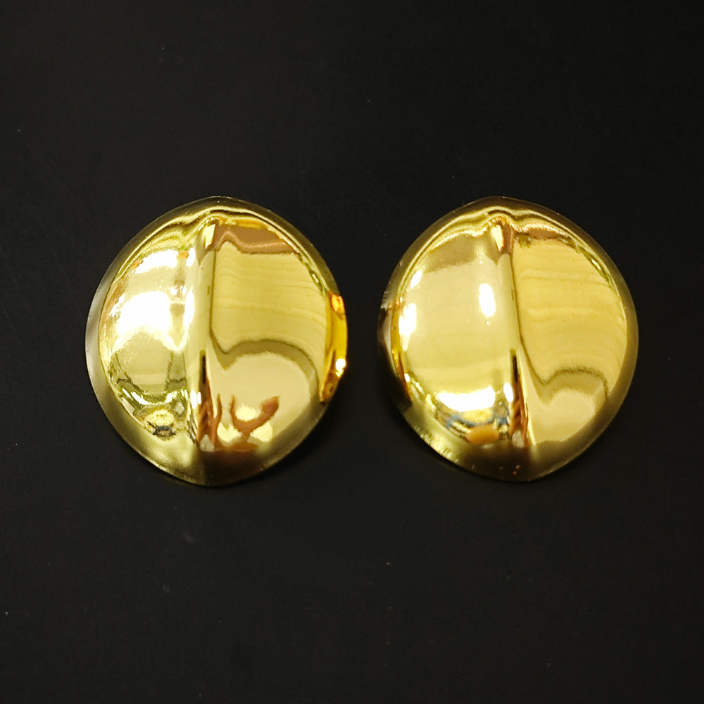 Elegant Gold Plated Stainless Steel Leaf Earrings for Women