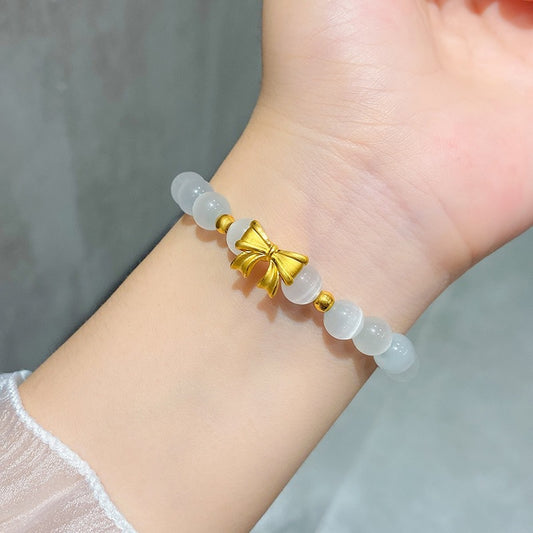 Bracciale a farfalla in acciaio al titanio con placcatura sottovuoto per uomo e donna, design geometrico minimalista, gioielli di lusso