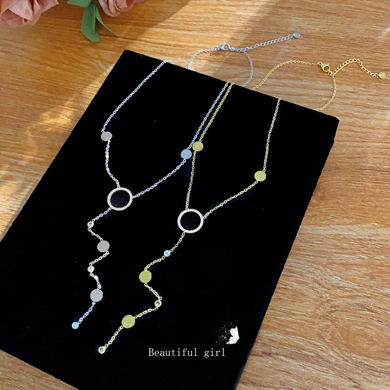 Sporty Casual Gold Plated Titanium Steel Necklace Unisex
