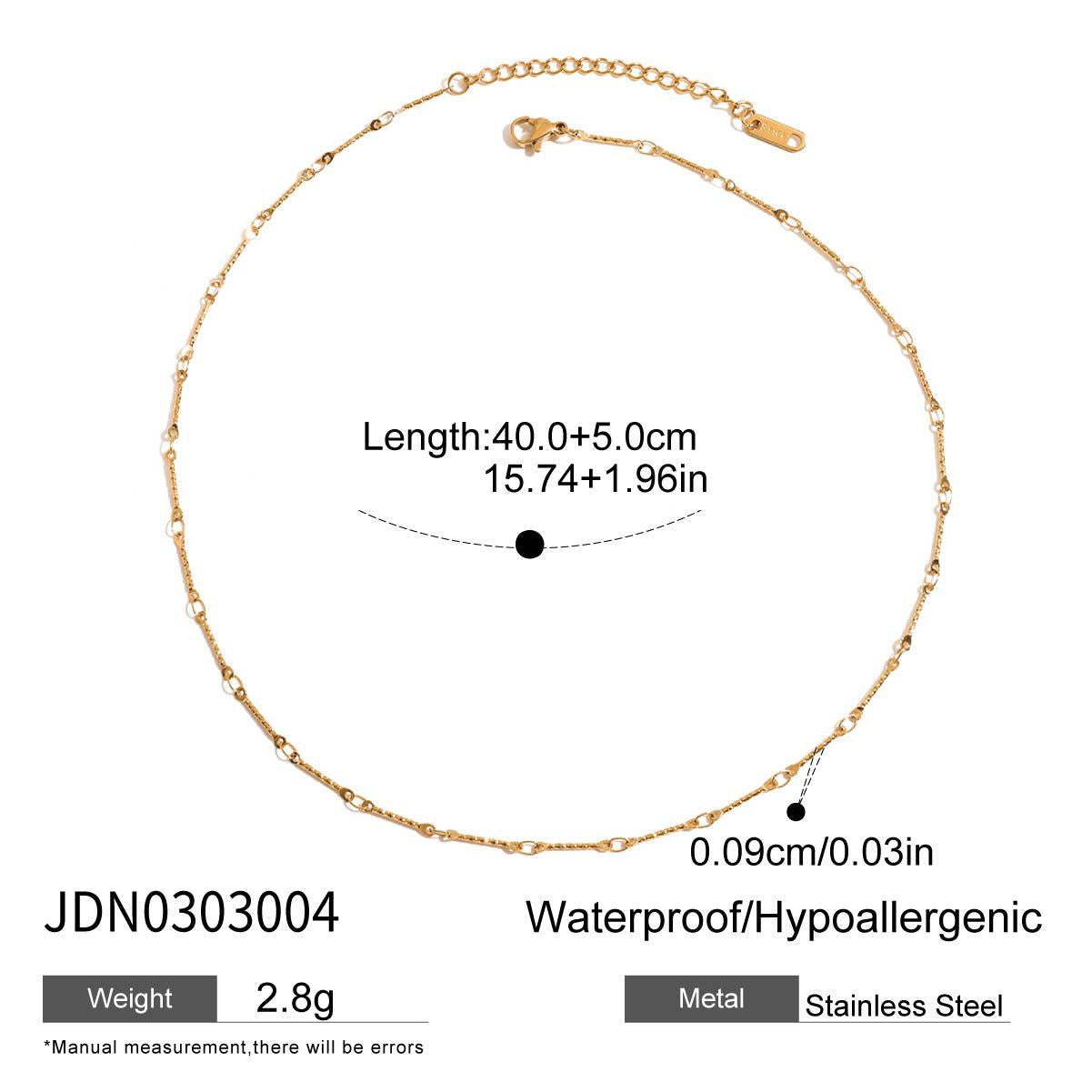 Geometric Stainless Steel Plated Necklace with Titanium Steel Pendant for Women