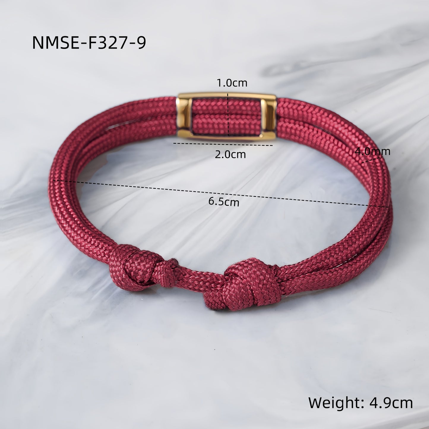 Pulsera trenzada minimalista de paracord con charm de acero de titanio para hombres y mujeres, grabado personalizado, regalo para familiares y festividades