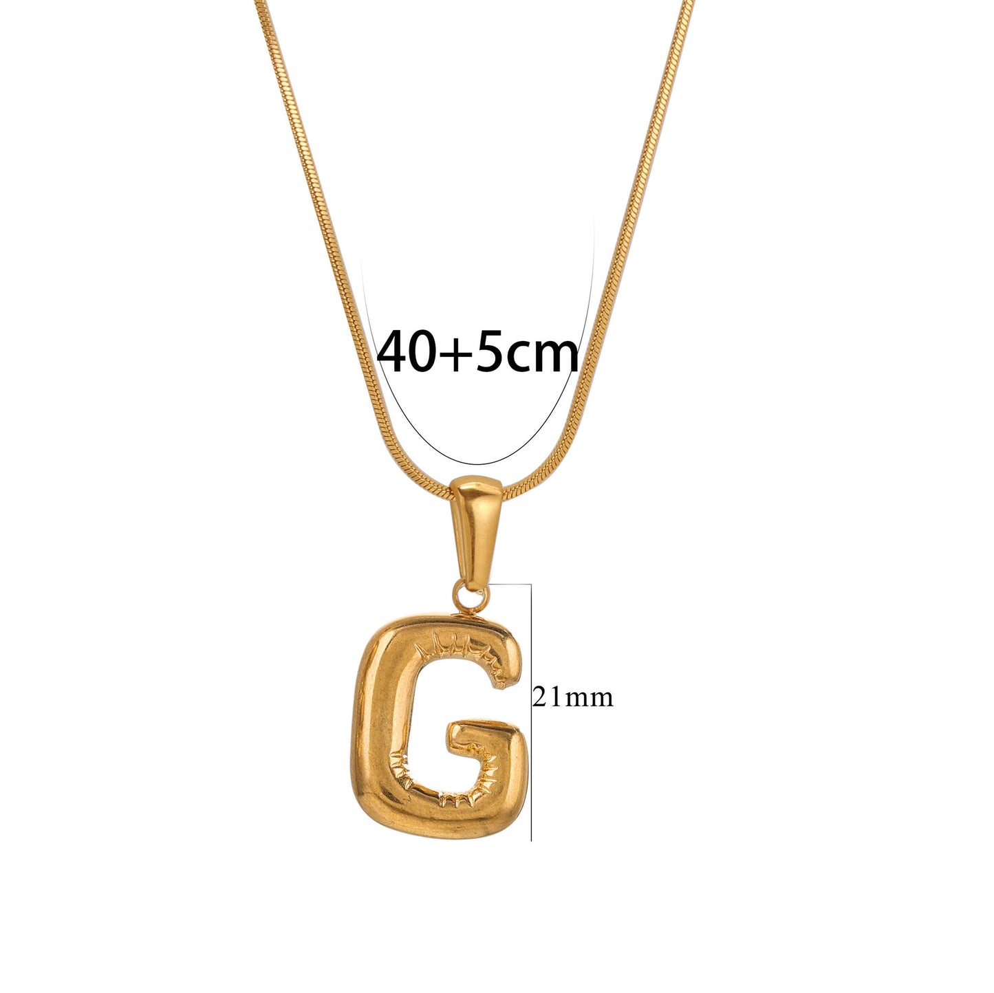 Collana con Pendente Rotondo Minimalista con Lettera per Donna e Uomo Acciaio Inossidabile con Placcatura in Oro 18K Design Geometrico Lucidato Ispirato ai Palloncini