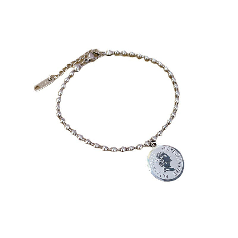 Zodiac Luxury Titanium Steel Gold Plated Bracelet with Cubic Zirconia for Unisex