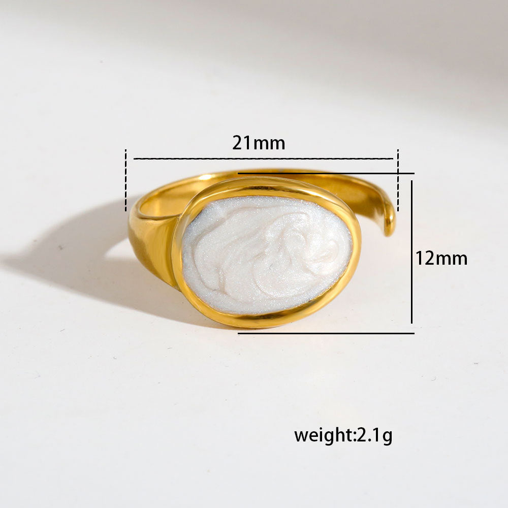 Anillo ajustable hipoalergénico minimalista de acero titanio para mujeres y hombres, con forma de corazón y geométrica, acabado chapado, conjunto de anillos delicados para nudillos.