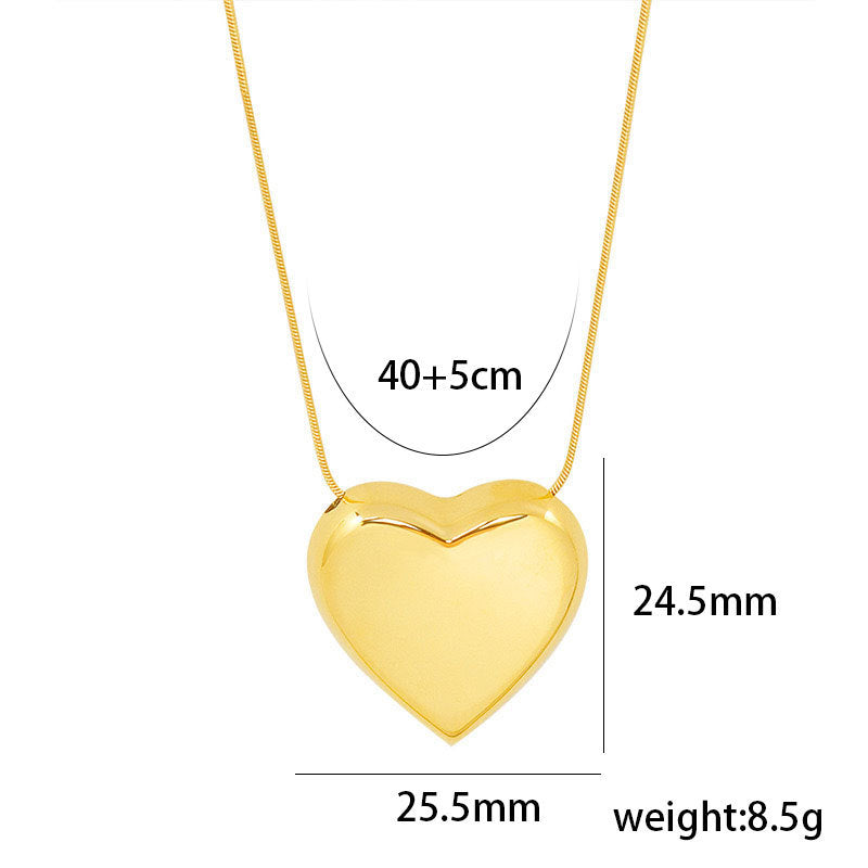 Gargantilla Minimalista para Mujer con Cadena de Serpiente de Acero Titanio Chapada en Oro y Diseño de Lazo