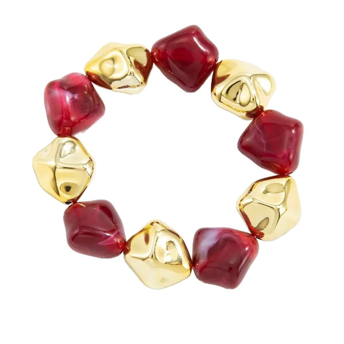 Bracciale in resina acrilica con gocce di gradiente geometrico