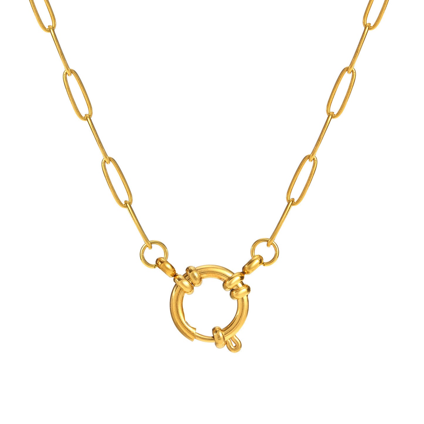 Luxury Plated Brass Animal Charm Bar Necklace