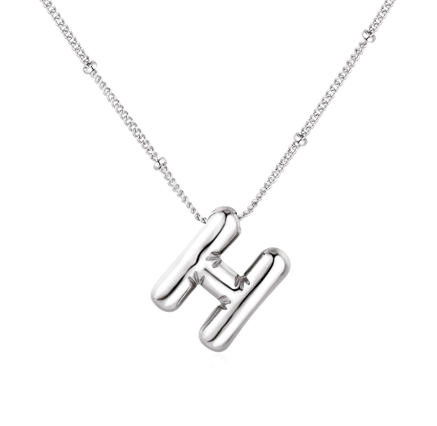 Gold Plated Brass Letter Pendant Necklace for Women
