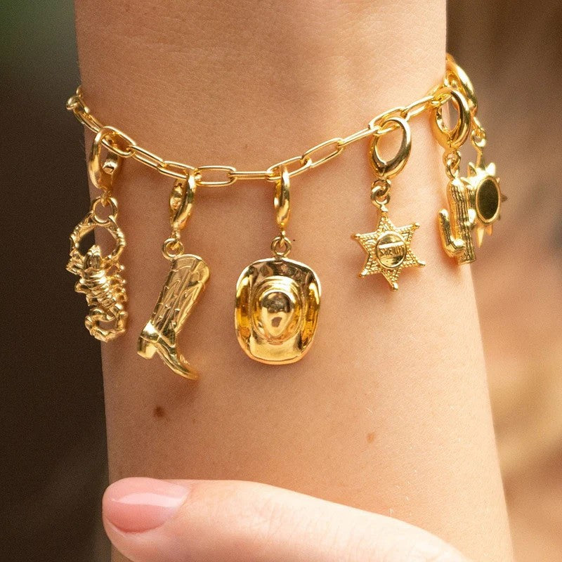Casual Geometric Stainless Steel PVD Gold Plated DIY Charm Bar