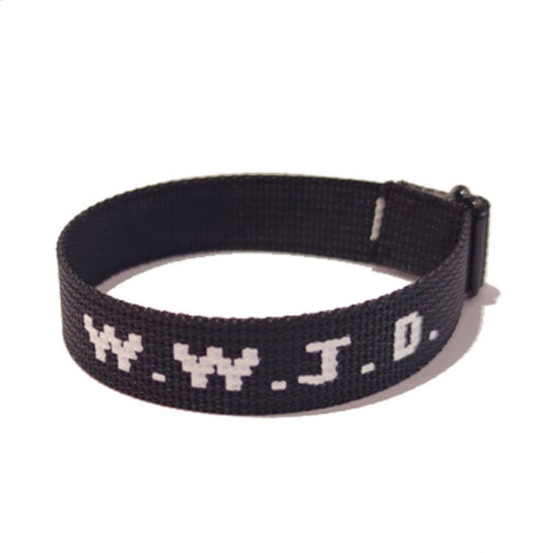 Casual Sporty Unisex Nylon Letter Wristband Bracelet Adjustable