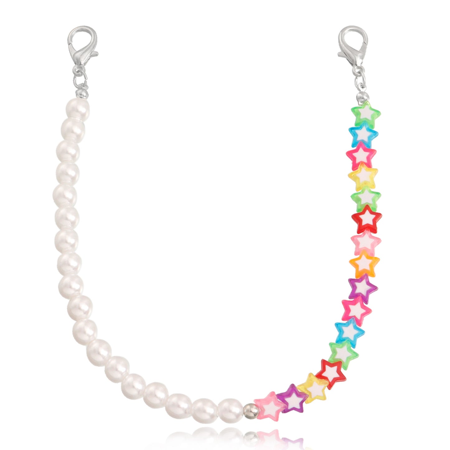 Fashionable Geometric Alloy Anklet for Women with Colorful Star Design, Minimalist Adjustable Foot Chain