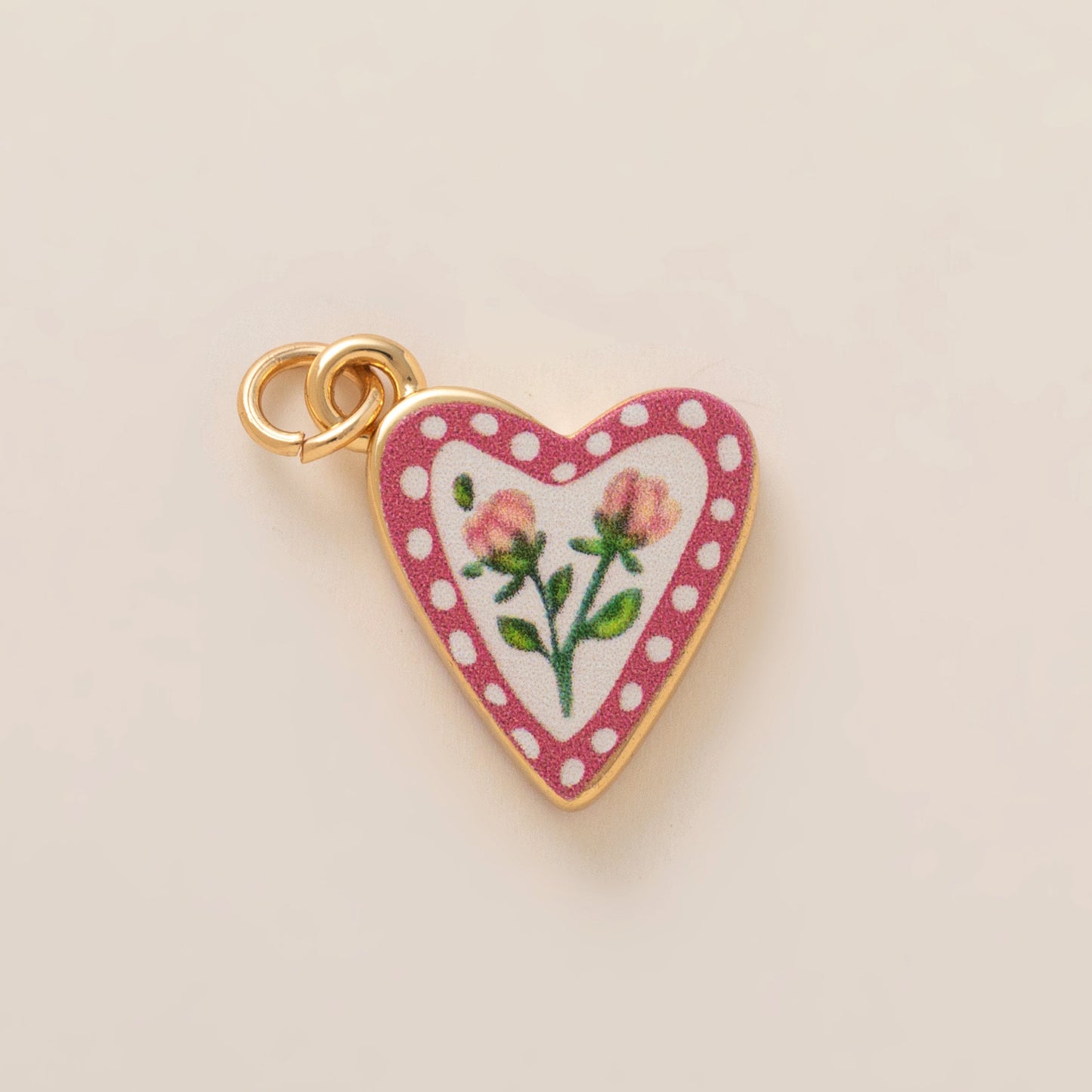 Minimalist Sweet Brass Plated Butterfly Heart Flower Charm Bar