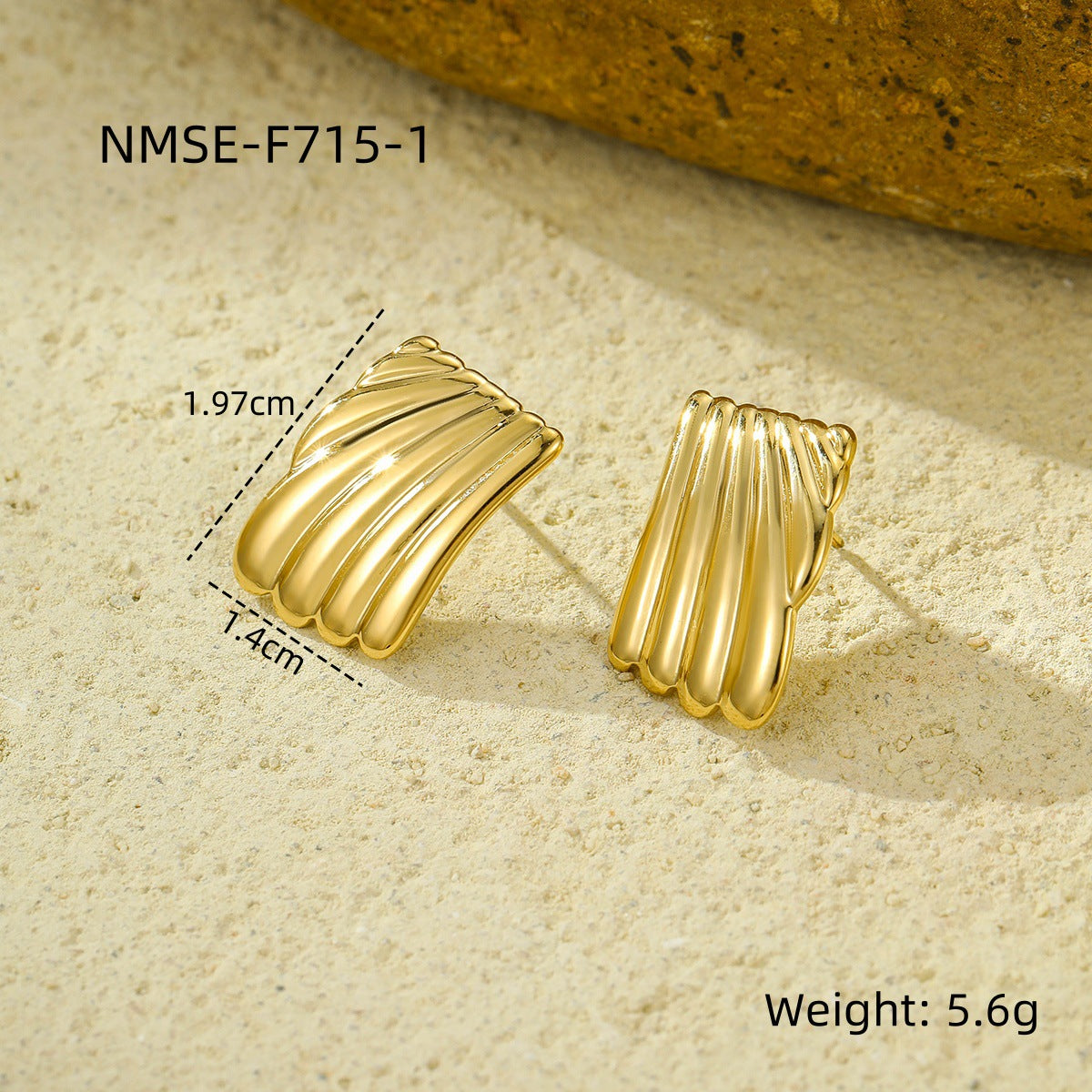 Pendientes minimalistas de acero inoxidable con diseño geométrico para mujer, con acabado chapado y estilo moderno de oficina