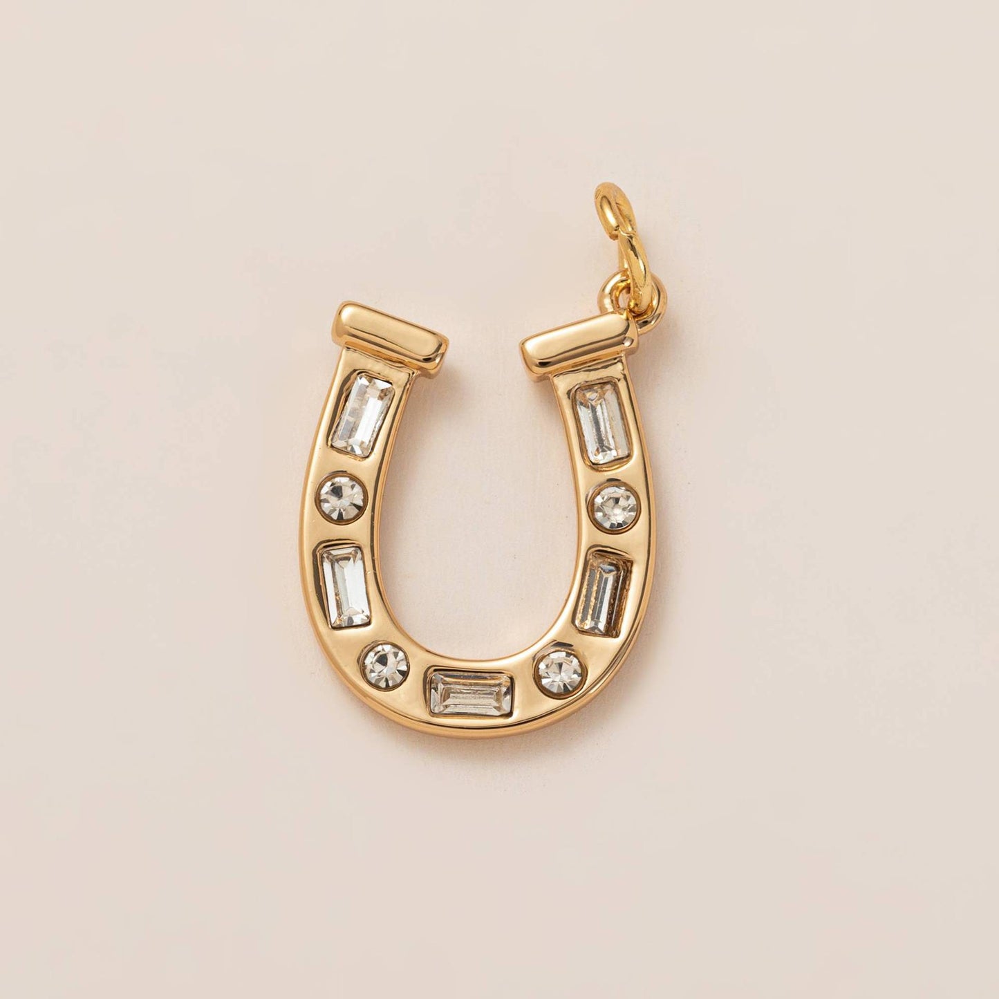 Vintage 14K Gold Plated Brass Heart Star Charm Bar with Ball Chain