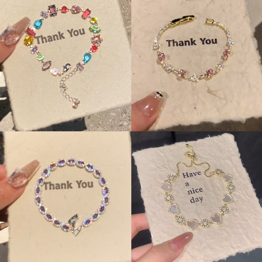 Elegante Bracciale da Donna a Cuore Placcato Oro con Zirconia e Delicata Estetica di Lusso