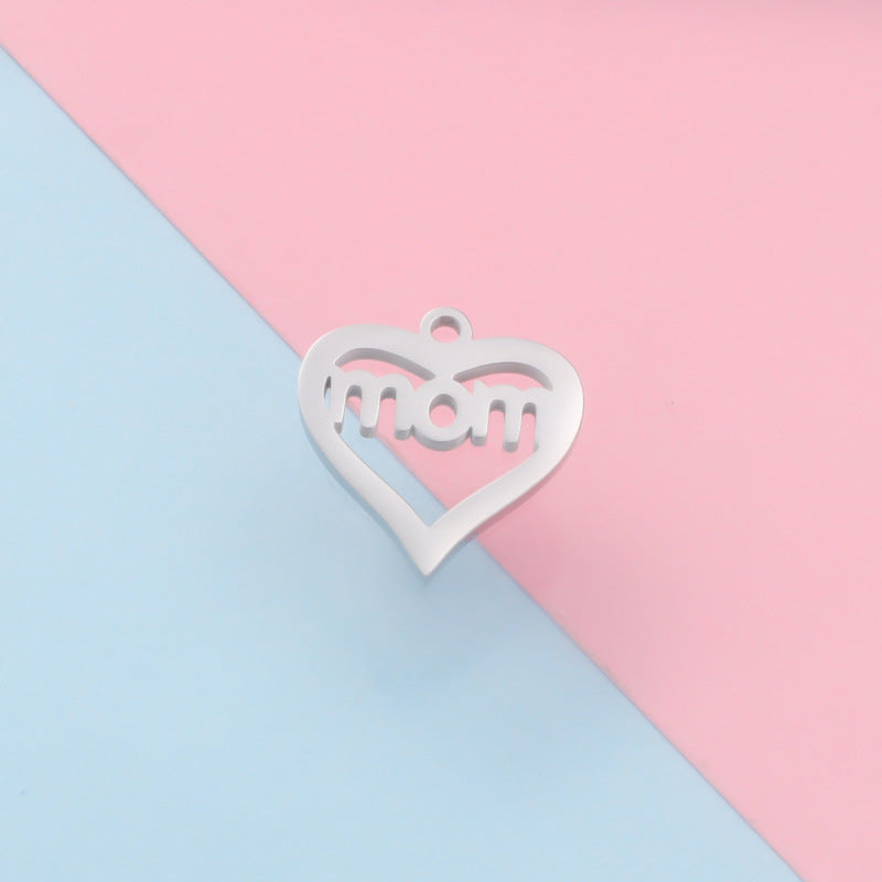 Ciondolo a barra con lettera MOM placcato in acciaio inossidabile minimalista per il regalo della festa della mamma