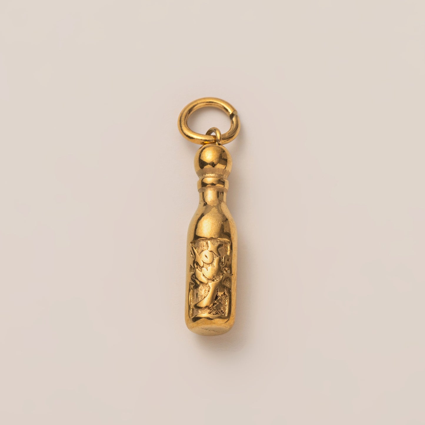 Vintage 18K Gold Plated Stainless Steel Heart Pendant Charm Bar PVD DIY Accessories