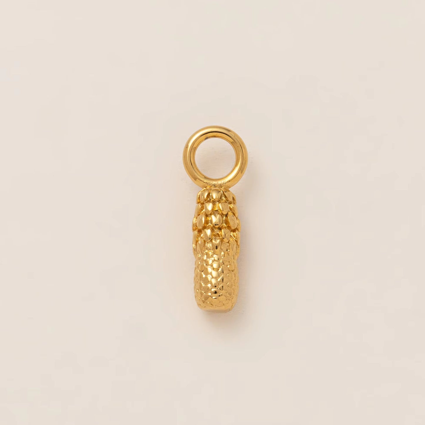 Vintage 18K Gold Plated Stainless Steel Geometric Floral Charm Bar