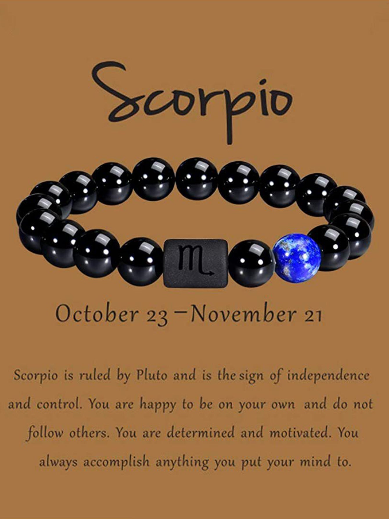 Unisex Natural Stone Zodiac Beaded Bracelet