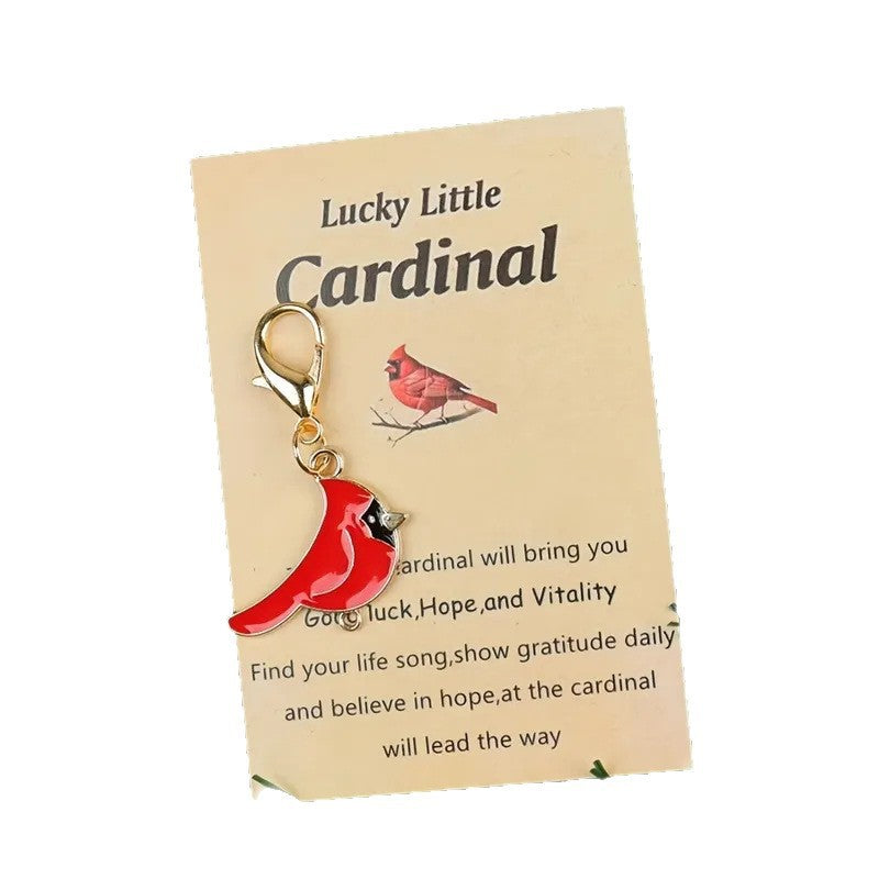 Minimalist Drip Oil Alloy Animal Bird Keychain Charm