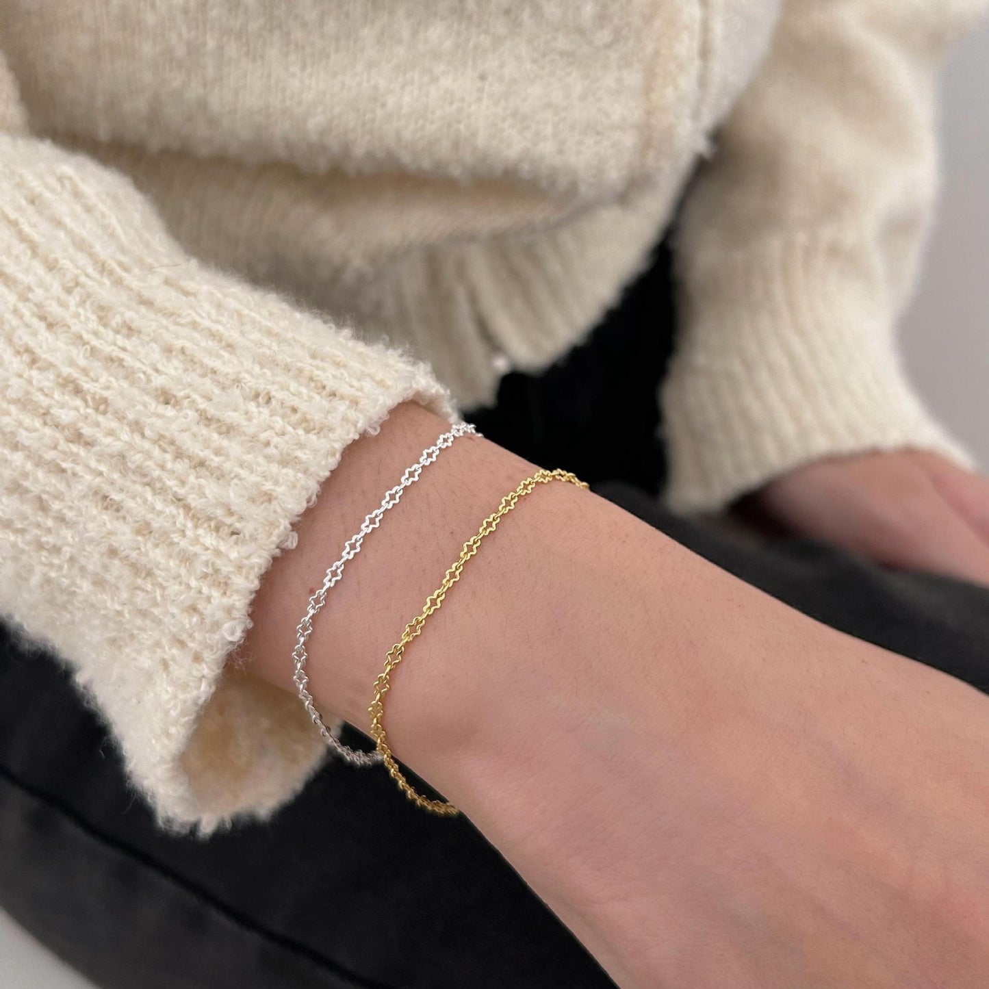Minimalist 925 Sterling Silver Geometric Bracelet