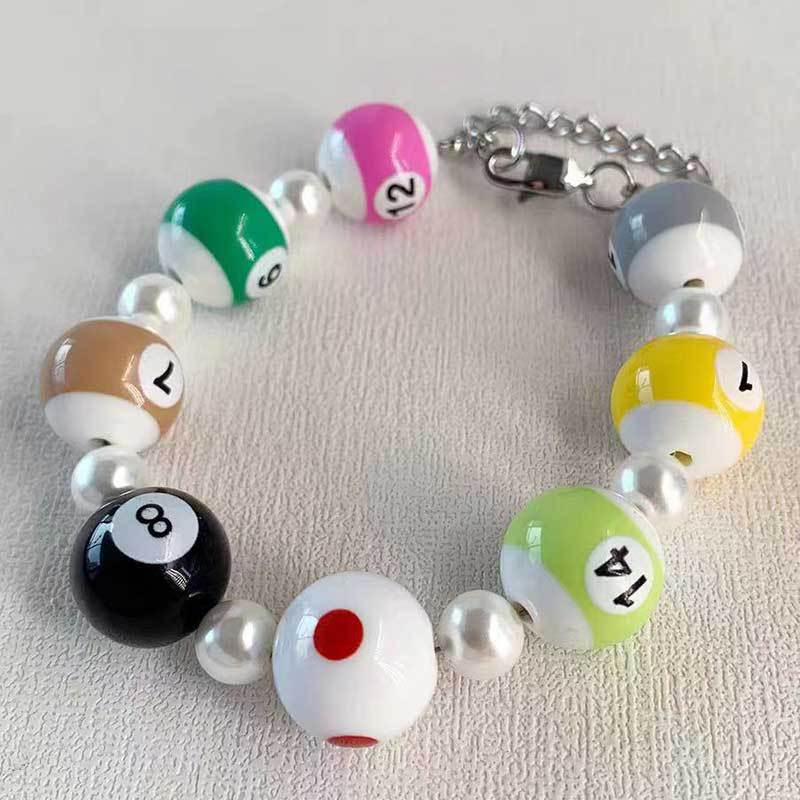 Handmade Geometric Round Acrylic Beaded Bracelet Unisex
