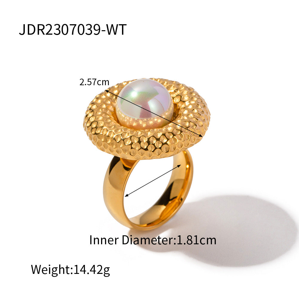 Elegant French-Style Heart-Shaped Stud Earrings with 18K Gold Plated Stainless Steel Hoops