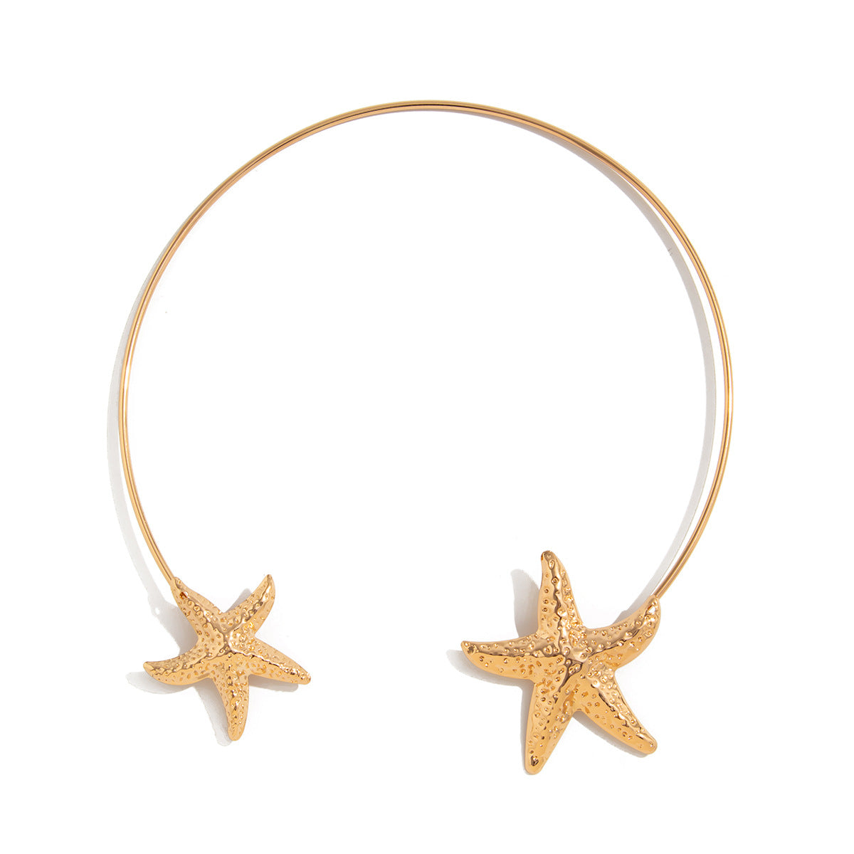 Collana girocollo da donna in lega a forma di stella e fiore in stile vacanza con tema spiaggia e oceano