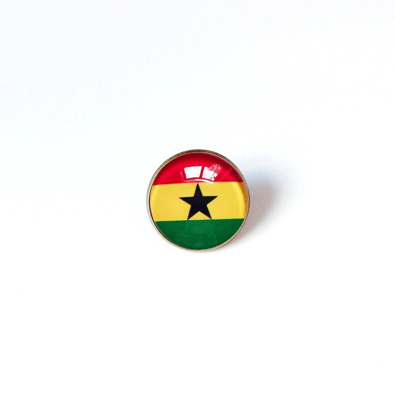 Pin de Solapa de Aleación Esmaltado Personalizado con Diseño de Bandera del Mundo para Hombres y Mujeres