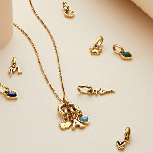 Vintage 18K Gold Plated Titanium Steel Rectangle Necklace with Stainless Steel December Birthstone Cubic Zirconia Pendant
