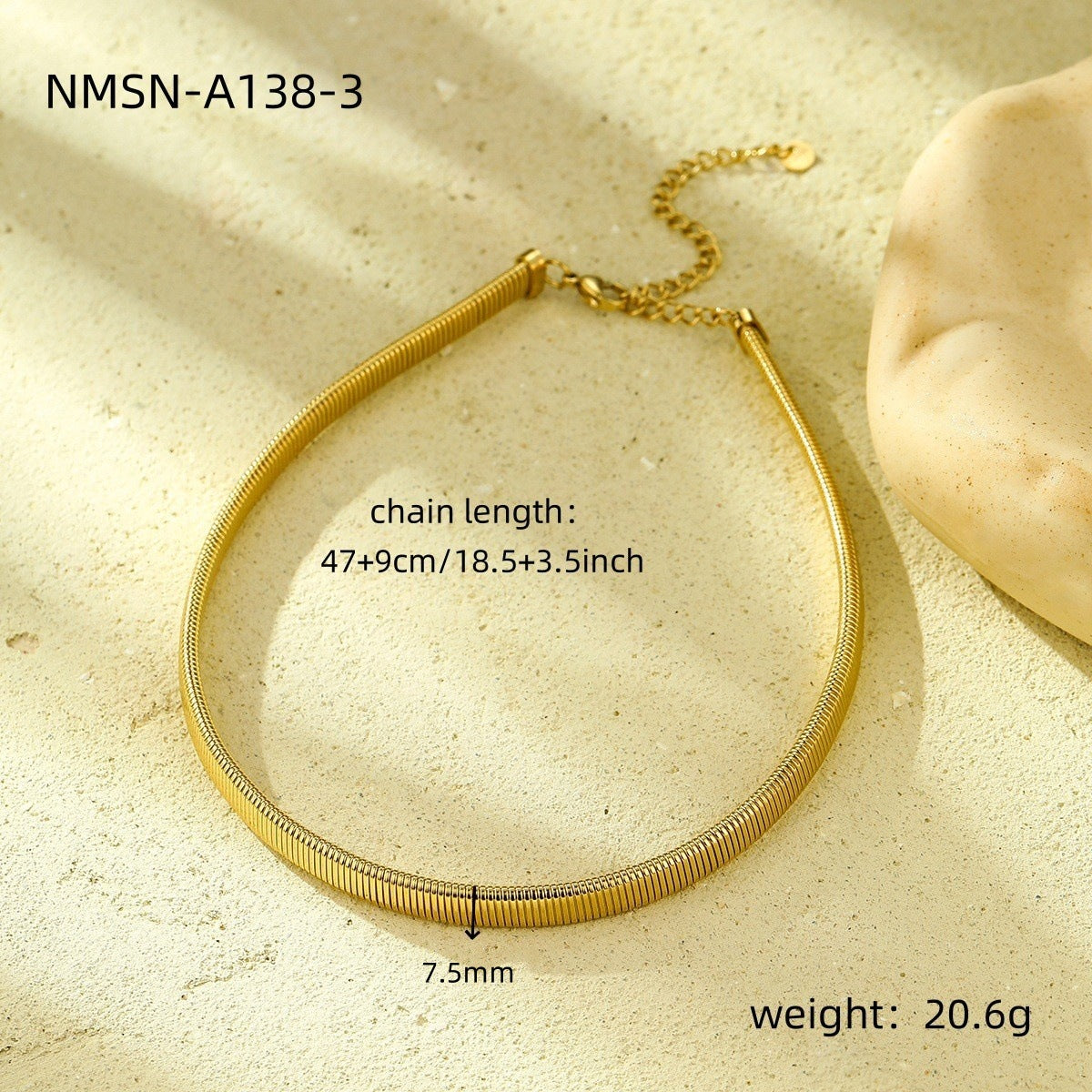 Collar Geométrico Minimalista de Lujo de Acero Inoxidable con Acabado Chapado para Mujer, Hipoalergénico y Resistente a la Decoloración