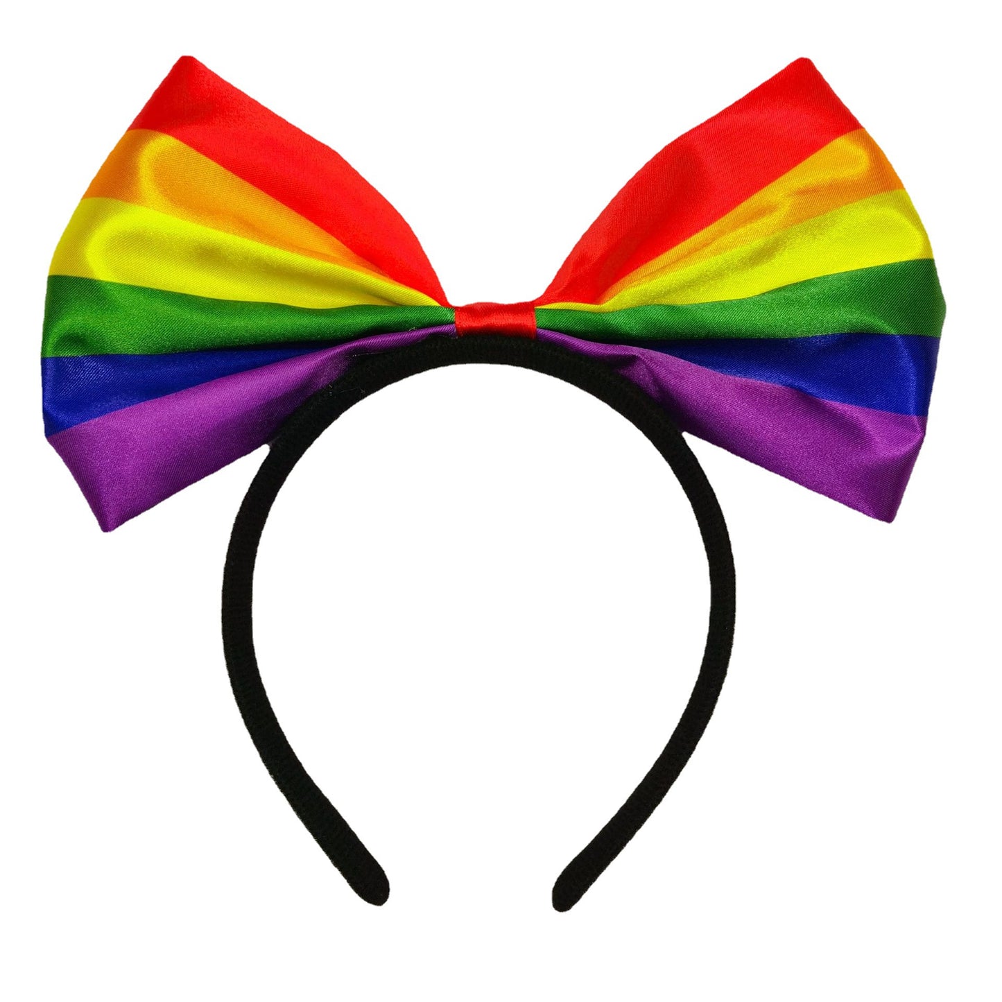 Fascia per capelli Sweet Striped Rainbow Bow Unisex Accessorio per capelli per feste e festival