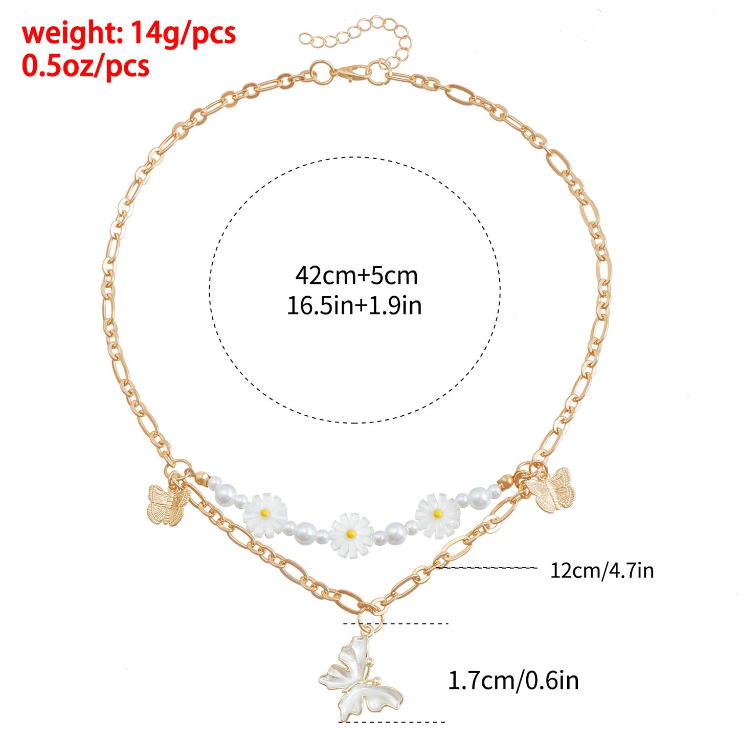 Minimalist Butterfly Pendant Necklace with Enamel Detailing on Alloy Chain for Women