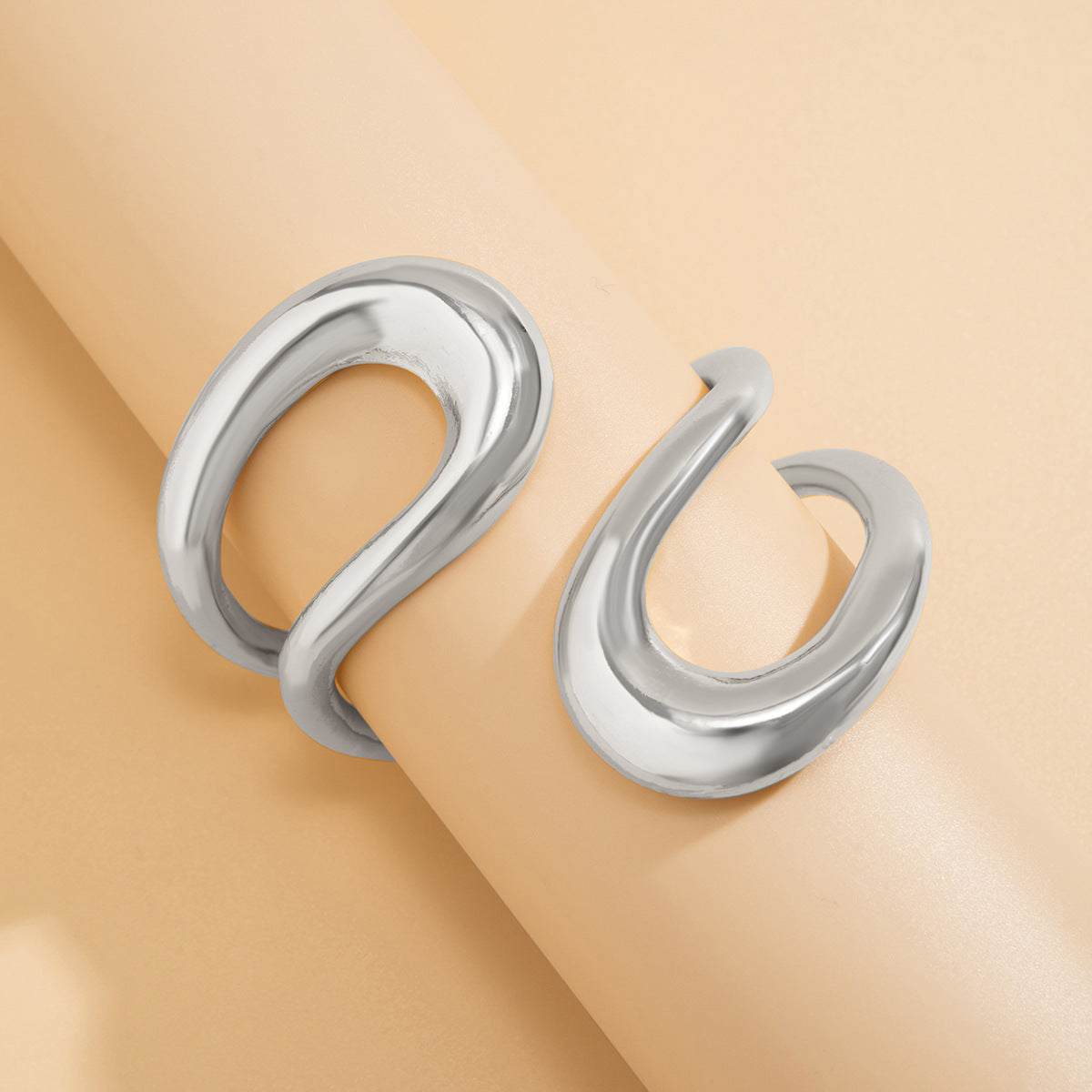 Collana girocollo a doppio strato in lega geometrica minimalista elegante per donna