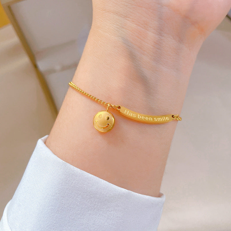 Zodiac Luxury Titanium Steel Gold Plated Bracelet with Cubic Zirconia for Unisex