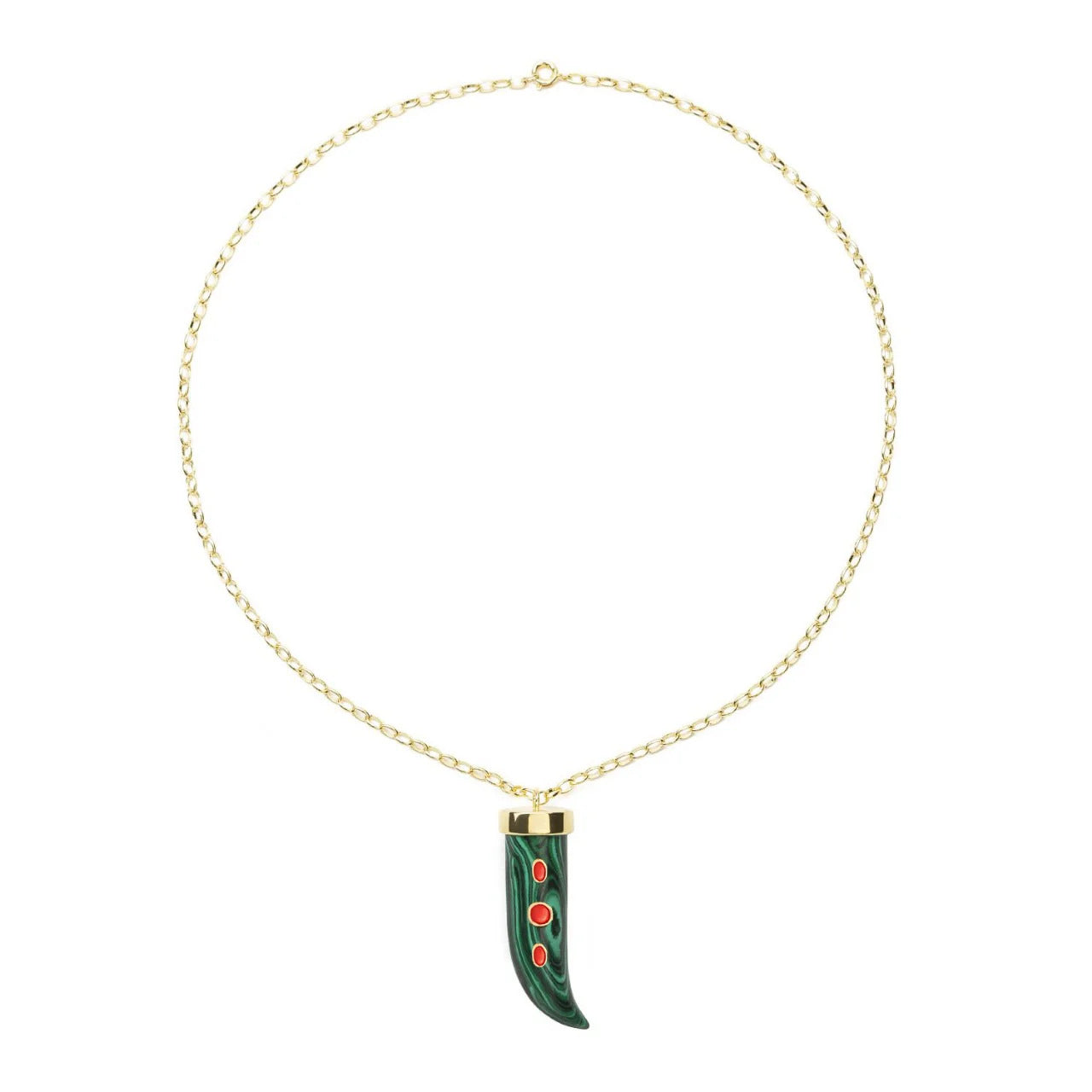 Vintage Style Chili Pepper and Pearl Beaded Necklace in Copper with Plated Finish for Women