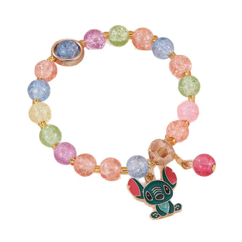 Bonita pulsera infantil para niñas con diseño de estrella hecha de plástico y resina con temática de la Princesa Anna