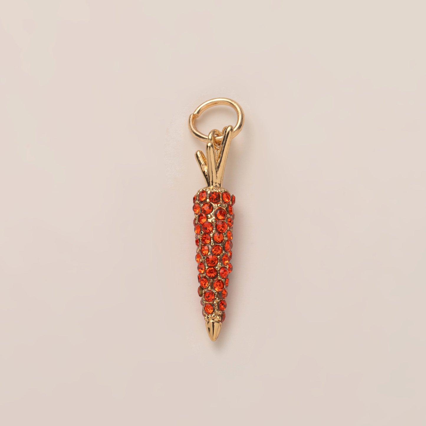 Minimalist Floral Print Brass PVD Plated Charm Bar