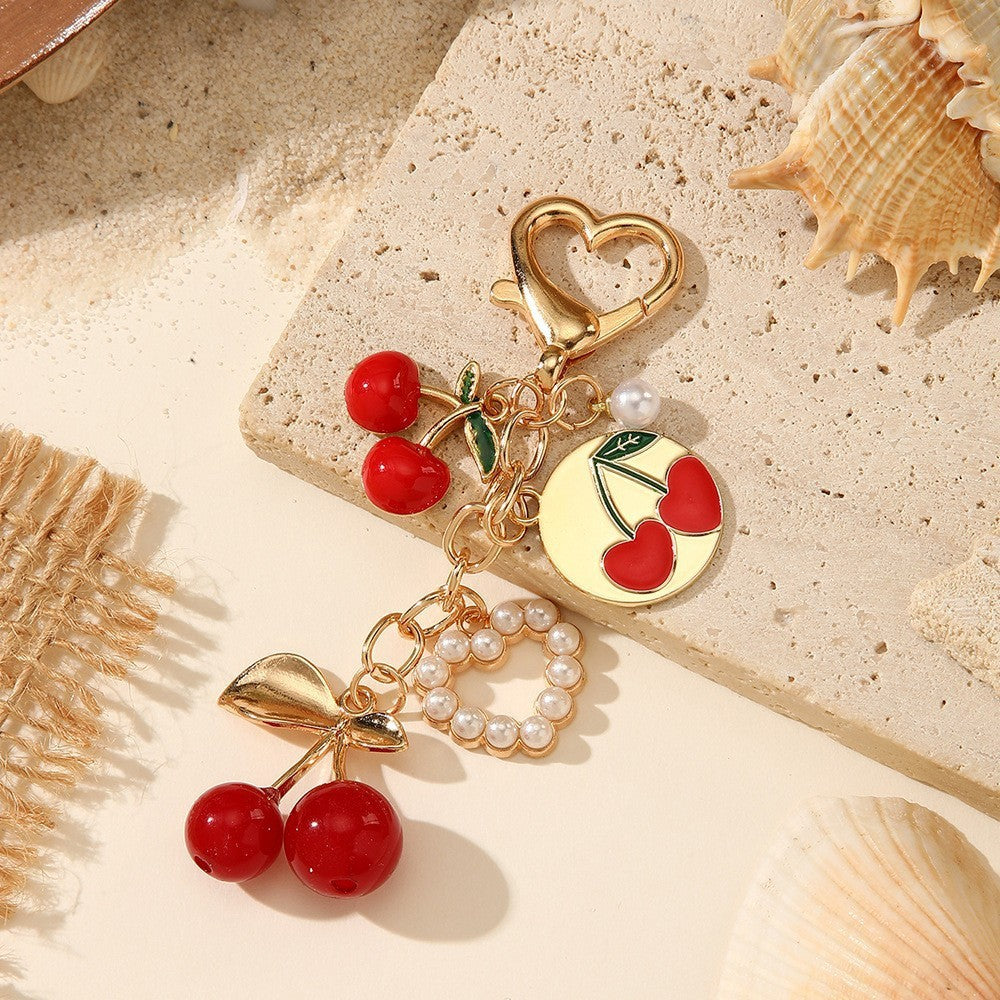 Sweet Minimalist Geometric Star Moon Zinc Alloy Keychain Bag Charm