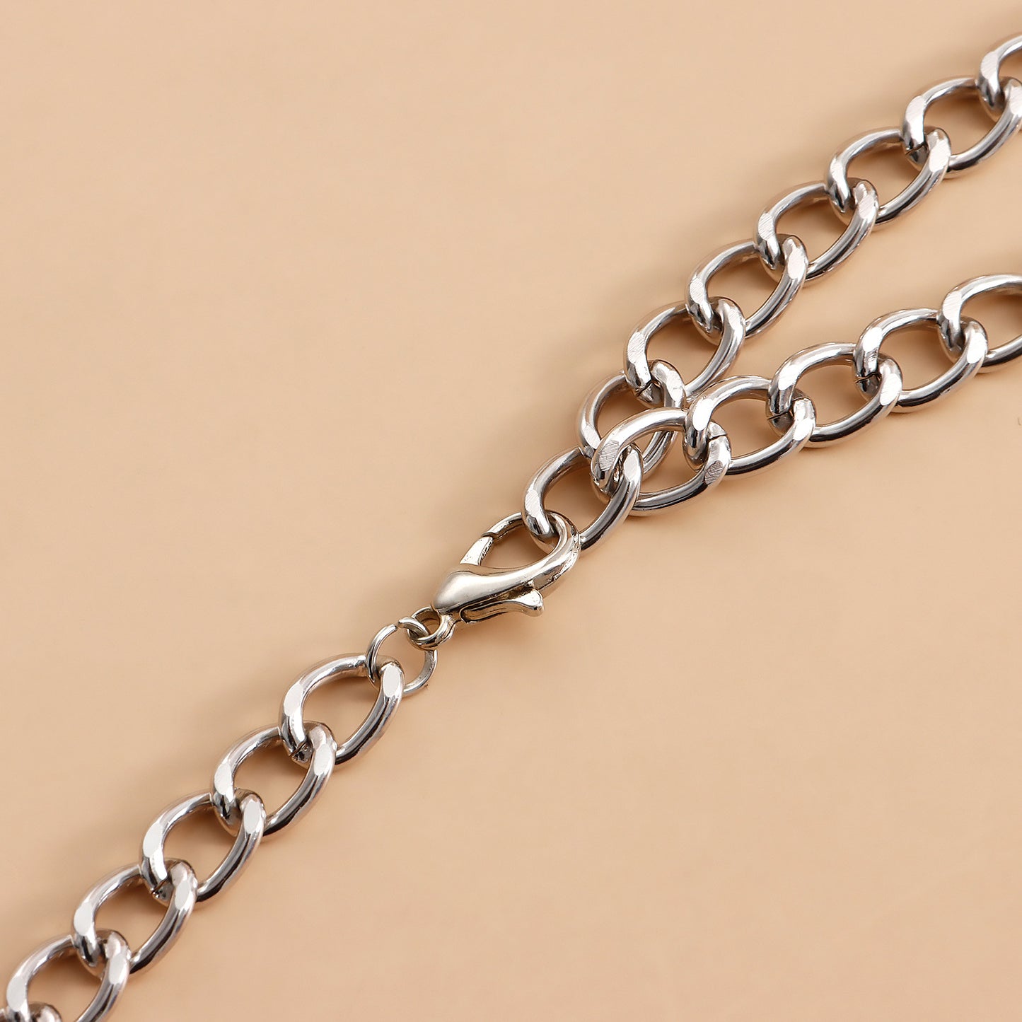 Punk Style Multi-Layer Tassel Aluminum Waist Chain with Imitation Pearl Accents for Women