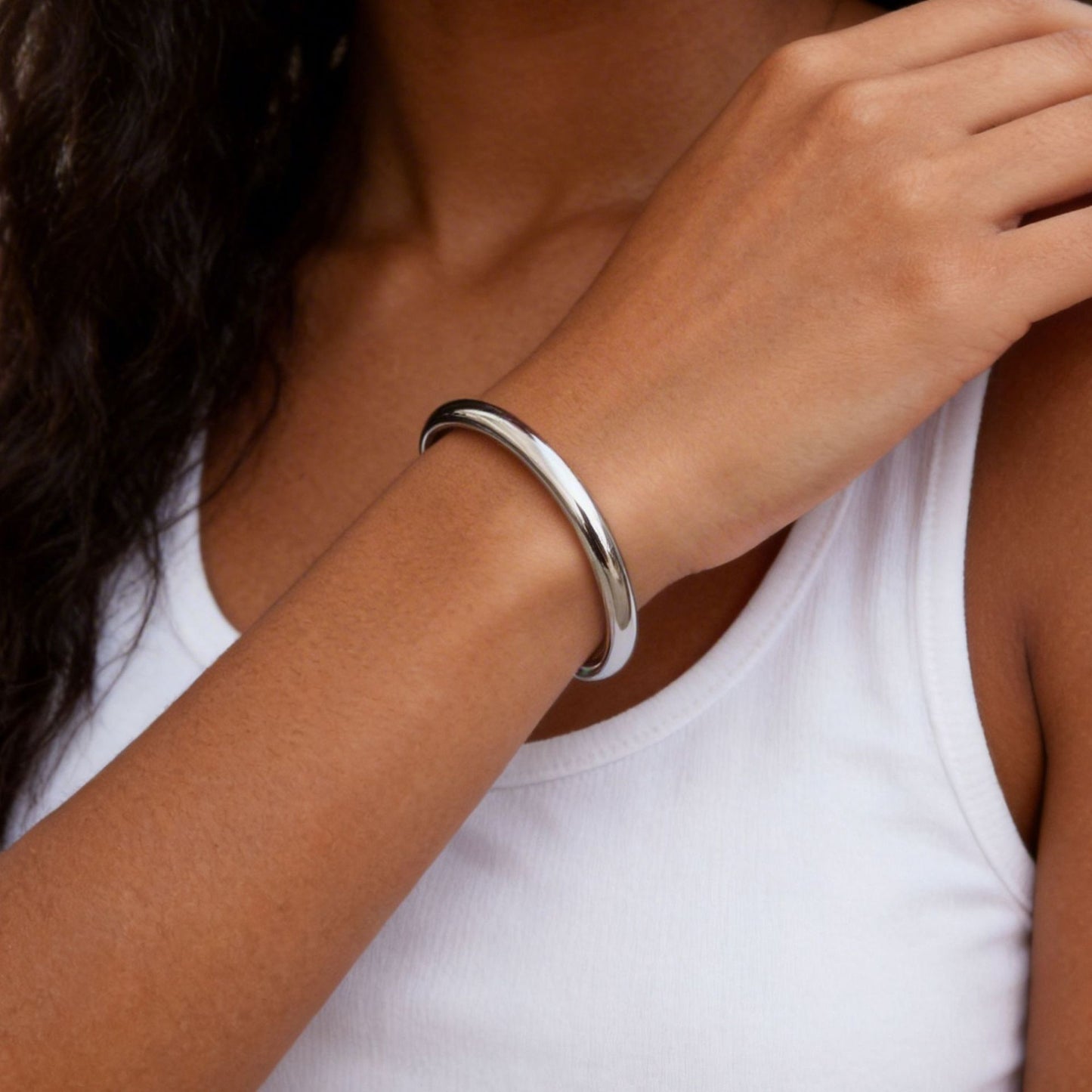 Gold Plated Stainless Steel Geometric Round Bracelet