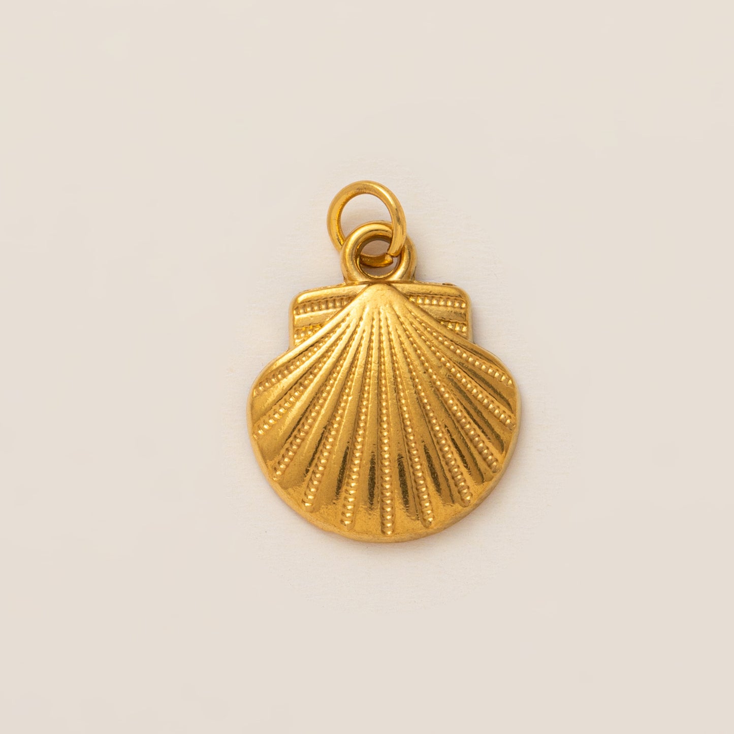 Minimalist 18K Gold Plated Round Geometric Brass Pendant Necklace