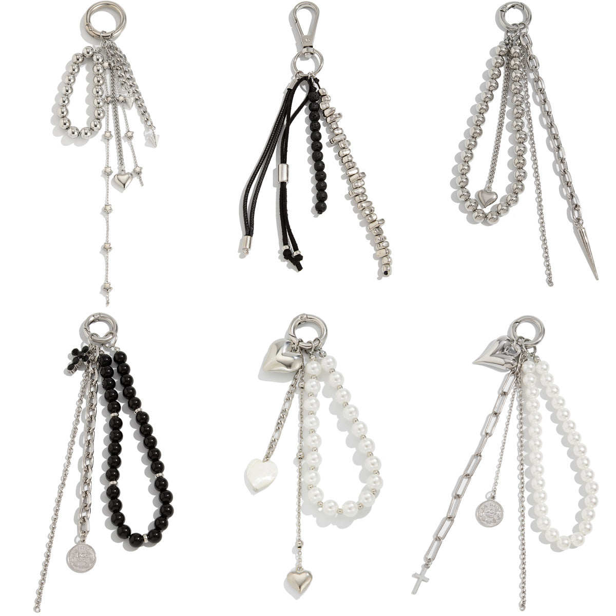 Minimalist Heart Zinc Alloy Plated Keychain Charm