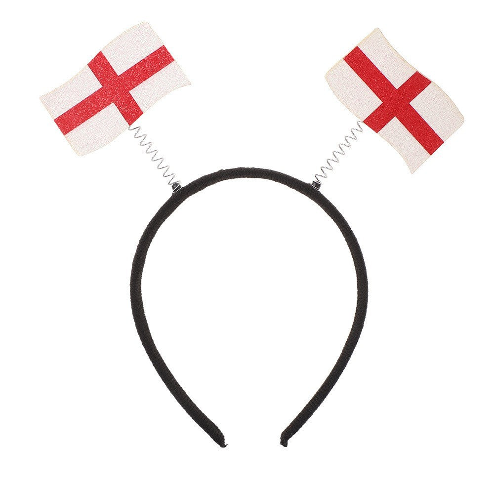 Fascia per capelli con bandiera nazionale in plastica dal design moderno e minimalista, per tifosi, feste e decorazioni, unisex